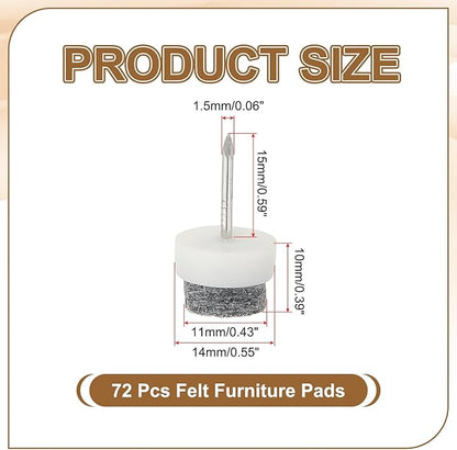 PATIKIL 14 mm Nail-on Felt Pads - Image 2