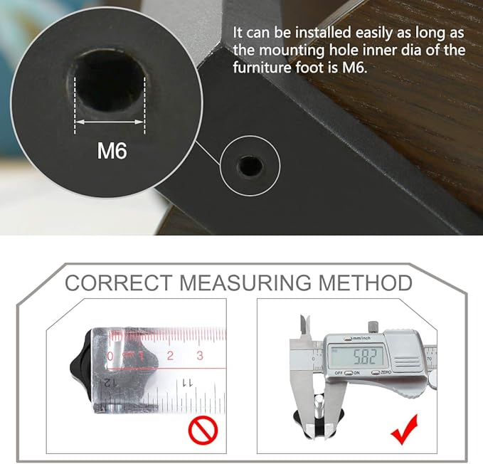 uxcell M6 x 35 x 32mm Hand Screw Leveling Feet Adjustable Leveler Floor - Image 3