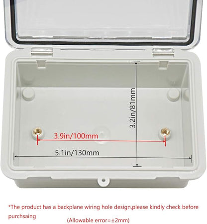 Zulkit 2pcs Junction Box ABS Plastic Dustproof Waterproof IP65 Electrical Boxes - Image 5