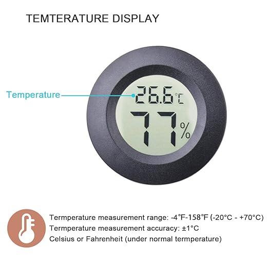 4pcs Mini Hygrometer Thermometer Indoor Outdoor Round Humidity Meter - Image 5