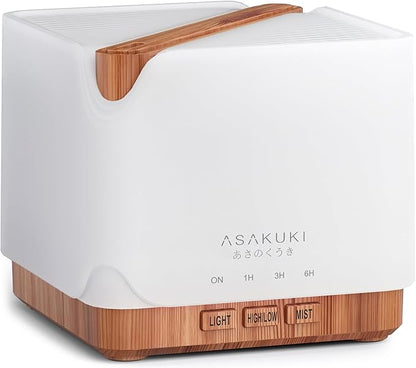 ASAKUKI 700 ml Premium Essential Oil Diffuser, 5 in 1 Ultrasonic Aromatherapy by ASAKUKI