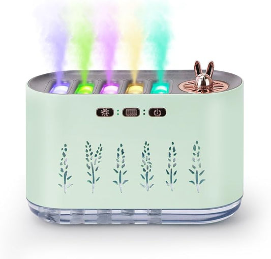 5 Nozzle Music Sync Humidifier Diffuser, RGB LED Light Show by GOUTOOL