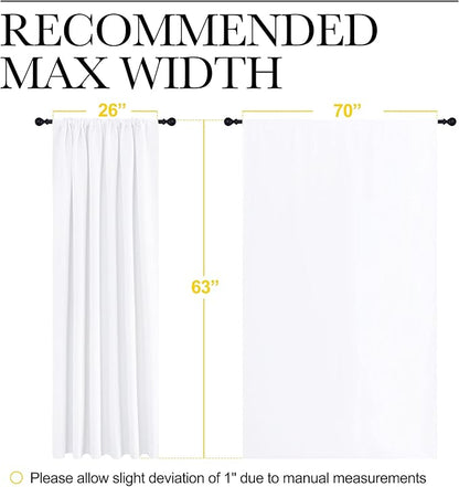 NICETOWN White Curtains, 50% Light Blocking Curtain Panels - Image 7