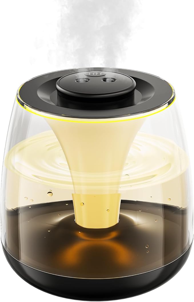 Humidifiers for Bedroom, 3 L Cool Mist Top-Fill 40H Super Long Time, 23dB Quiet by HEEYCEMUS