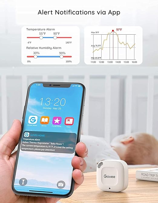 Govee Bluetooth Hygrometer Thermometer, Wireless Thermometer, Mini Humidity - Image 2