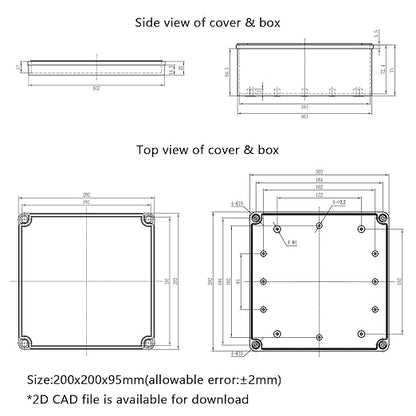 Junction Box, 7.9"x 7.9"x 3.7" Outdoor Electrical Box - Image 7