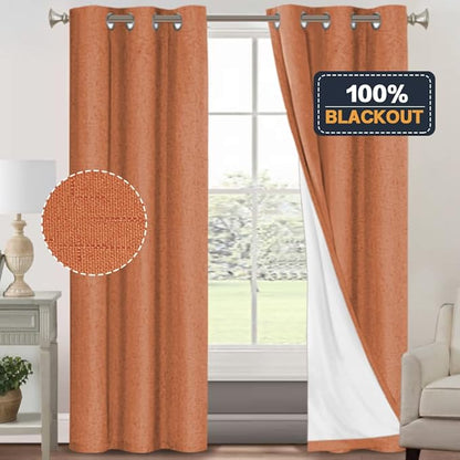 PrinceDeco 100% Blackout Curtains 84 inch Length 2 Panels Set Anti-Rust Grommet - Image 6