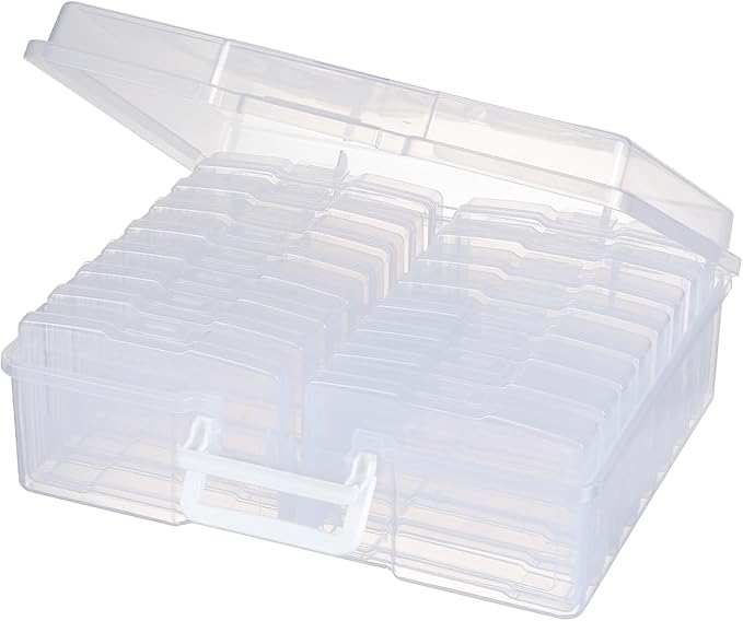novelinks Transparent 4" x 6" Photo Organizers and Photo Storage Box by novelinks