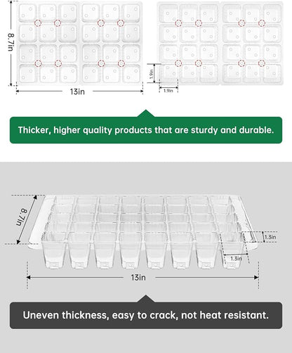 Large Seed Starter Trays with Heat Mat, Seed Starter Kit with 48 Full Spectrum - Image 6