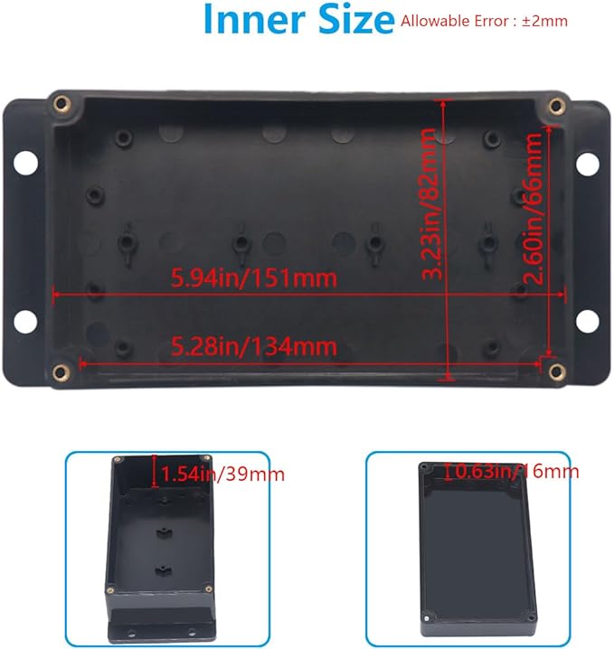 Project Box ABS Black Electrical Boxes IP67 Outdoor Waterproof Junction Box - Image 5