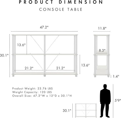 Homes: Inside + Out Apexa Modern 3-Tier Extra Wide Shelving Units, Collectibles - Image 3