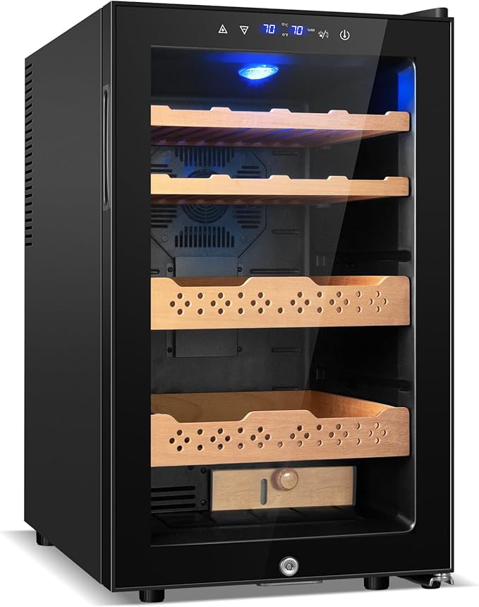 Electric Humidor-70L Cooling & Heating Humidor Smart Touch Control Humidity & by Velivi