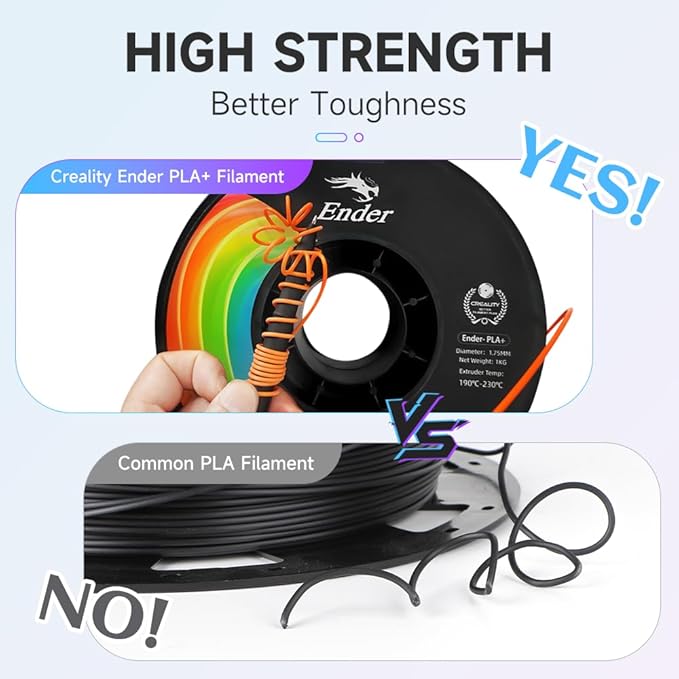 Creality 3D Printer Filament, PLA Plus Filament 1.75mm Deep Red, PLA Pro - Image 4