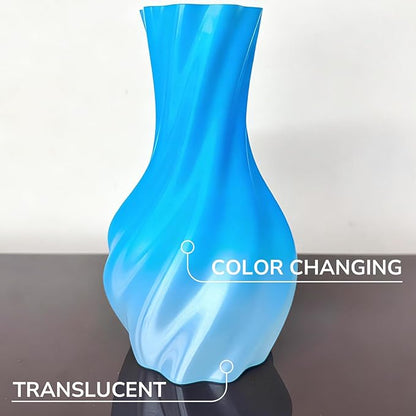 Polymaker Panchroma Gradient PLA Translucent Blue and Clear 3D Printing Filament - Image 3