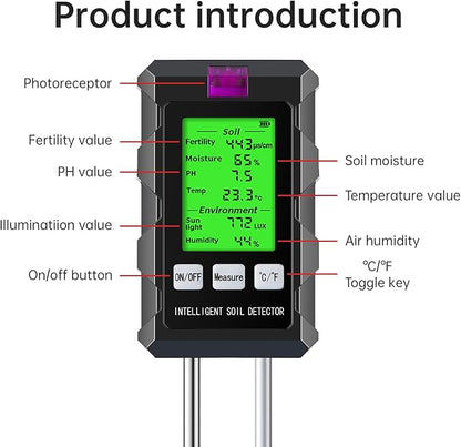 6 in 1 Soil Tester Digital Moisture Meter - Image 7