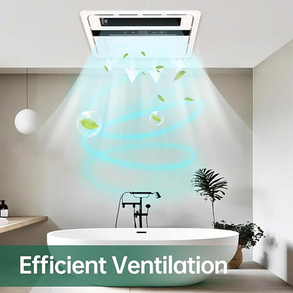 Bathroom Fan with Light and Heater, 140 CFM Ventilation, Remote Control - Image 3