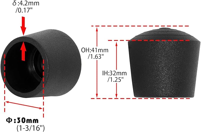 Flyshop 1-3/16", 30 mm, Patio Round Chair Leg Caps, Furniture Table Feet Covers - Image 2