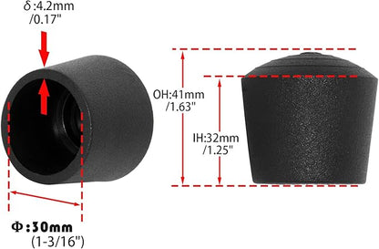 Flyshop 1-3/16", 30 mm, Patio Round Chair Leg Caps, Furniture Table Feet Covers - Image 2
