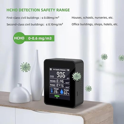 Air Quality Test Kit Monitor, Real Time Smart Colorful Display Clear - Image 2