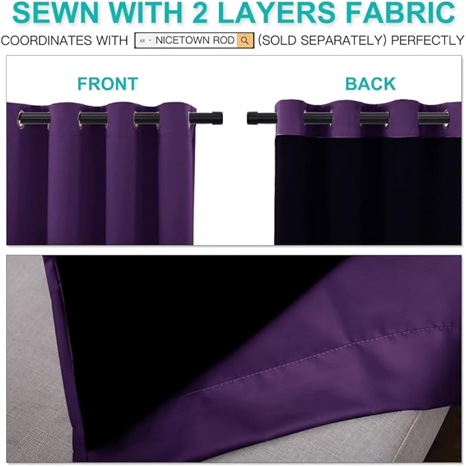 NICETOWN 100% Blackout Curtains - Image 4