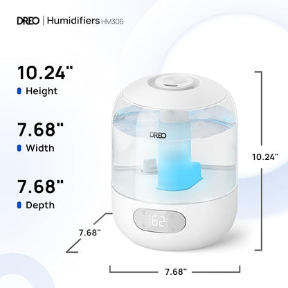 DREO Humidifiers for Bedroom, 3L Top Fill 30H & 26dB Quiet Runtime for Large - Image 8