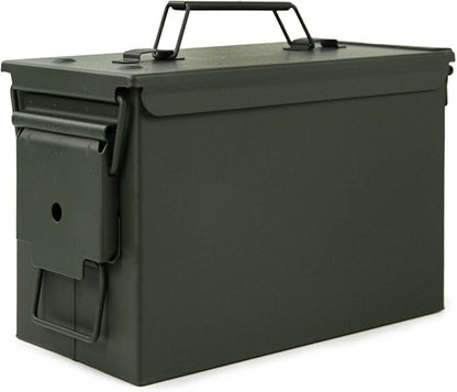 GUGULUZA Metal Ammo Can 30/50 Cal, Lockable Bullet Storage Case, Waterproof & by GUGULUZA