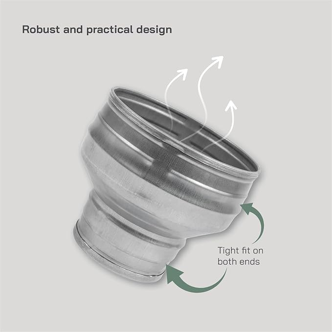 Vent Systems 5" Inch to 3" Inch Duct Reducer Adapter Connector Fitting Pipe - Image 4