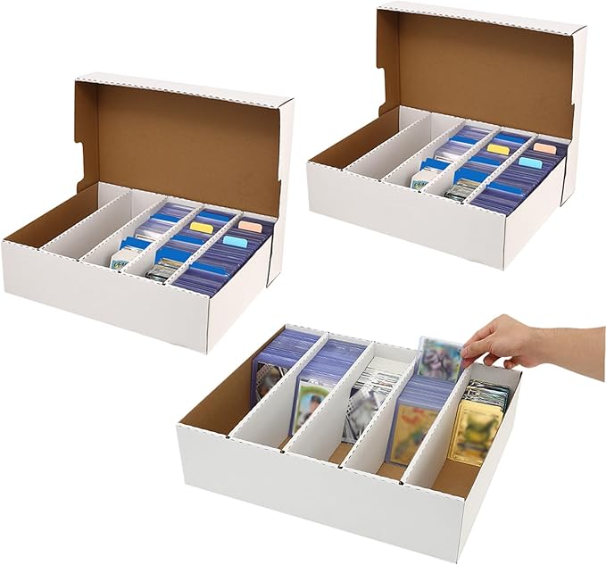 Sports Card Boxes 3900-12000 Count Cardboard Card Storage Box White Bulk Card by Unknown
