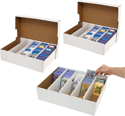 Sports Card Boxes 3900-12000 Count Cardboard Card Storage Box White Bulk Card by Unknown