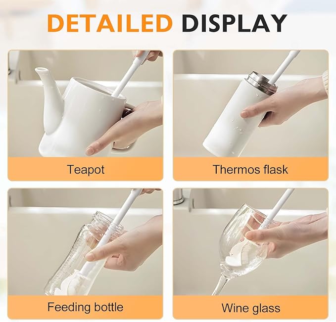 360° Flexible Silicone Bottle Brush - Image 4