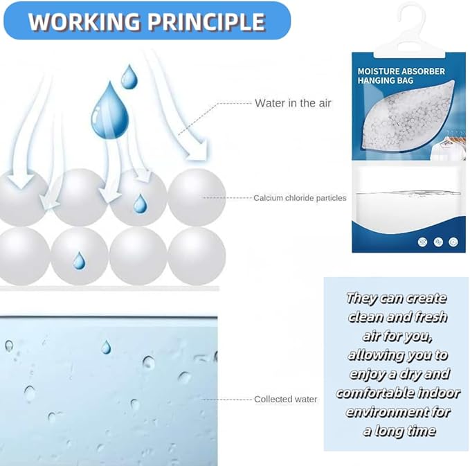 Moisture Absorbers Packets, Dehumidifier Bags, Hanging Moisture Absorber Bag - Image 4