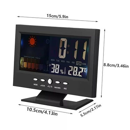 ikaufen Weather Station Wireless Indoor Thermometer Temperature Desk Digital - Image 2