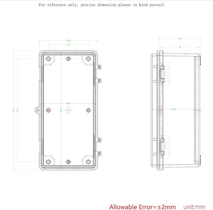 Junction Box, Hinged Black Cover IP67 Waterproof ABS Project Box - Image 6