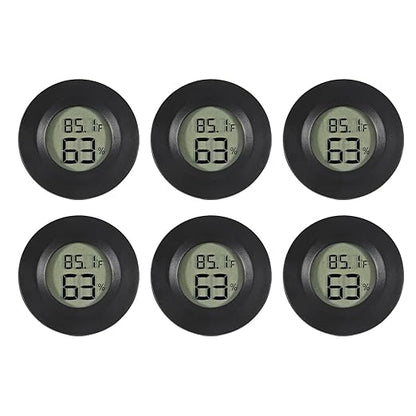 6-Pack Mini Hygrometer Thermometer Digital LCD Monitor Indoor/Outdoor Humidity by DWEII