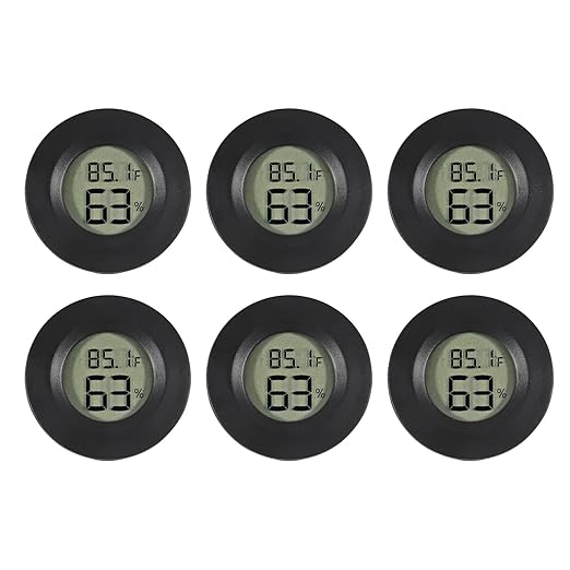 6-Pack Mini Hygrometer Thermometer Digital LCD Monitor Indoor/Outdoor Humidity by DWEII