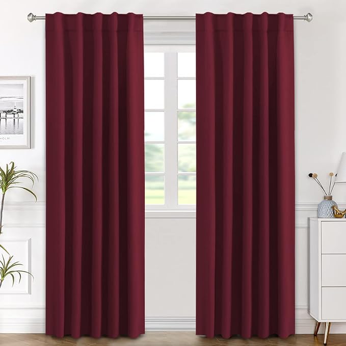 H.VERSAILTEX Christmas Blackout Curtains Thermal Insulated Window Treatment by HVERSAILTEX