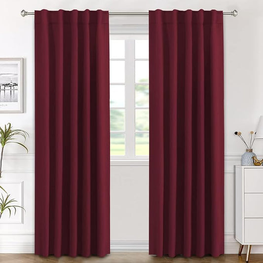 H.VERSAILTEX Christmas Blackout Curtains Thermal Insulated Window Treatment by HVERSAILTEX
