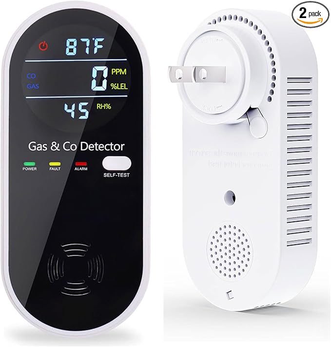 Plug in Combination Gas & Carbon Monoxide Detectors by KH+Alert