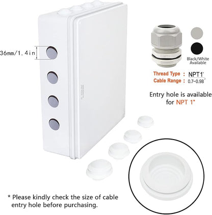 LeMotech ABS Plastic Dustproof Waterproof IP65 Junction Box Universal - Image 5