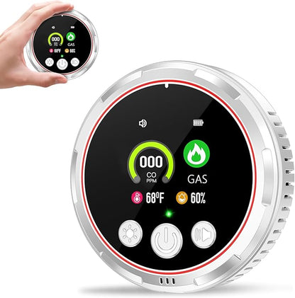 4 in 1 Carbon Monoxide Detector and Gas Detector, Dual Sensor Alarm Natural Gas by Doverc