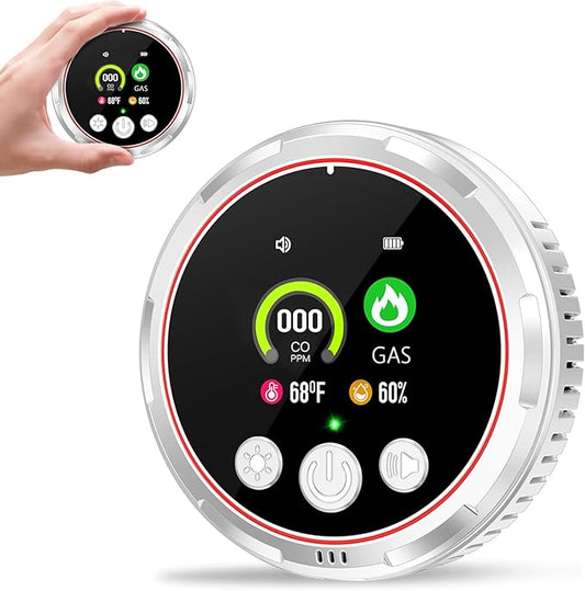 4 in 1 Carbon Monoxide Detector and Gas Detector, Dual Sensor Alarm Natural Gas by Doverc