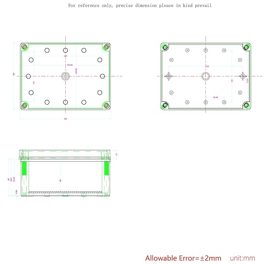 Junction Box, IP67 Waterproof ABS Black Project Box Clear Cover - Image 6