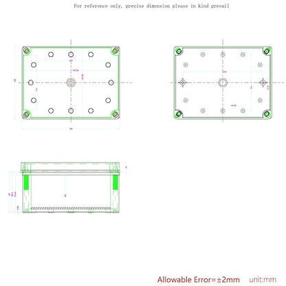 Junction Box, IP67 Waterproof ABS Black Project Box Clear Cover - Image 6