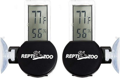 REPTI ZOO 2 Pack Reptile Terrarium Thermometer Hygrometer Digital Display Pet - Image 3