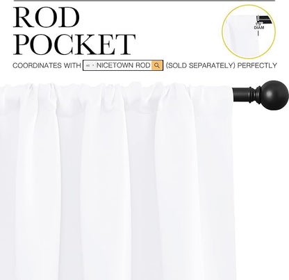 NICETOWN Kitchen Curtains, Short Home Decoration Curtains & Drapes, Small - Image 3