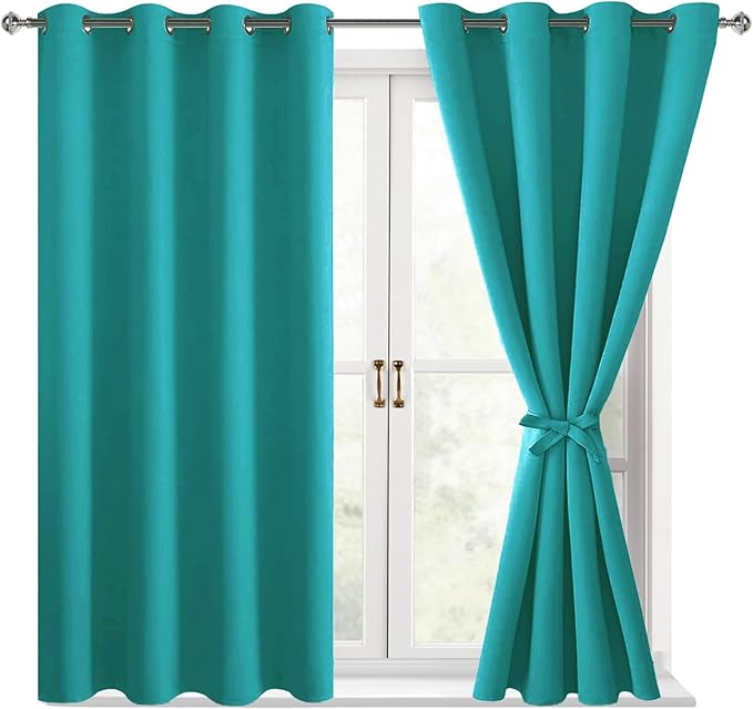 Hiasan Blackout Curtains for Bedroom, 52 x 54 Inches Long by Hiasan