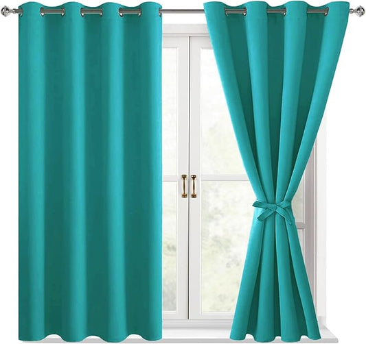 Hiasan Blackout Curtains for Bedroom, 52 x 54 Inches Long by Hiasan