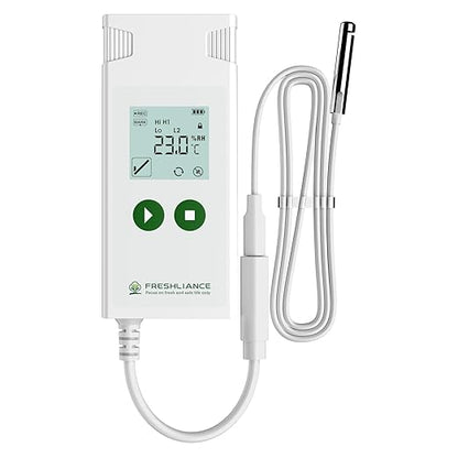 Freshliance Temperature Humidity Data Logger, Reusable Temperature Recorder by FRESHLIANCE