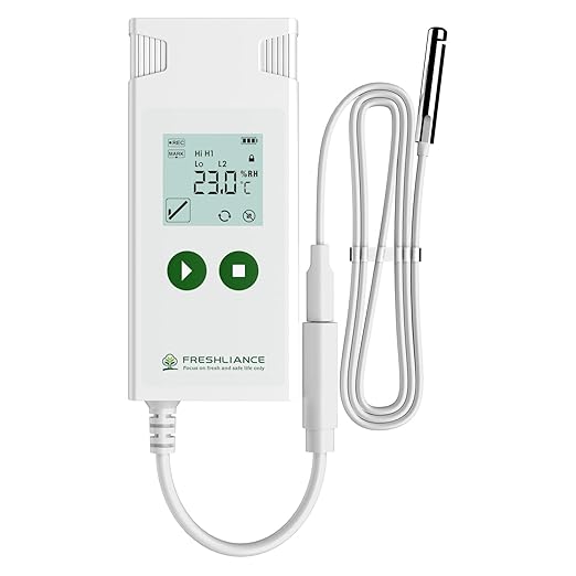Freshliance Temperature Humidity Data Logger, Reusable Temperature Recorder by FRESHLIANCE