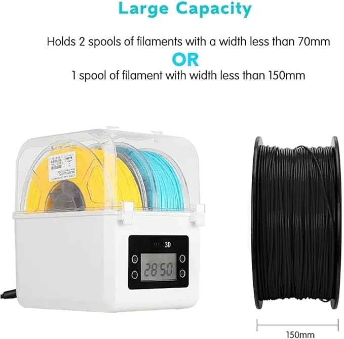 2 Rolls Filament Dehydrator Spool Holder Filaments Dry Box - Image 5